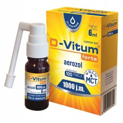 D-Vitum Forte 1000 j.m. aerozol powyżej 3 lat ODPORNOŚĆ 6 ml