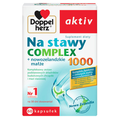 Doppelherz aktiv Na stawy COMPLEX 1000 3 x 60 kapsułek + szoty na ODPORNOŚĆ 20 ampułek GRATIS 