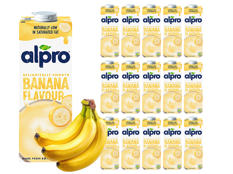 Alpro roślinny napój bananowy ZESTAW 16 x 1 L