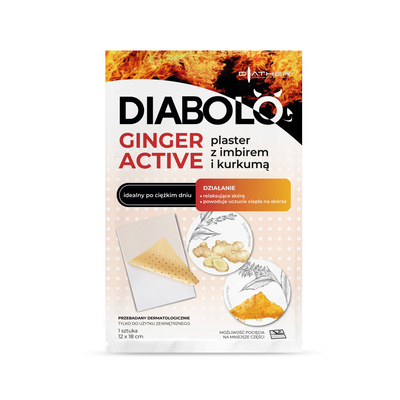 Diabolo Ginger Active plaster z imbirem i kurkumą ROZGRZEWAJĄCY 1 sztuka