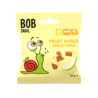 Bob Snail owocowa przekąska o smaku jabłkowo-gruszkowym ZDROWE PRZEKĄSKI 20 g