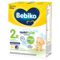 BEBIKO NUTRIflor Expert 2R mleko następne z kleikiem ryżowym, dla niemowląt, powyżej 6. m-ca życia ZESTAW 2 x 550 g