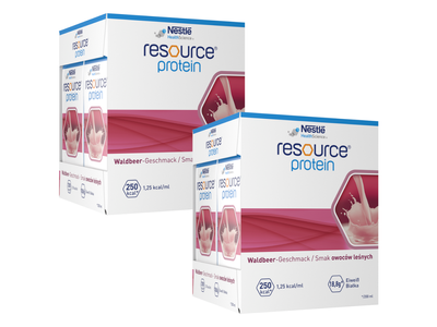 Nestlé Resource Protein Preparat odżywczy w płynie smak owoców leśnych 8 x 200 ml