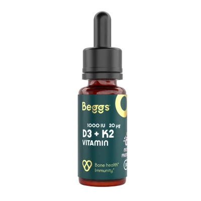 Beggs Vitamin D3 + K2 od 3 roku życia i dla dorosłych ODPORNOŚĆ krople 30 ml