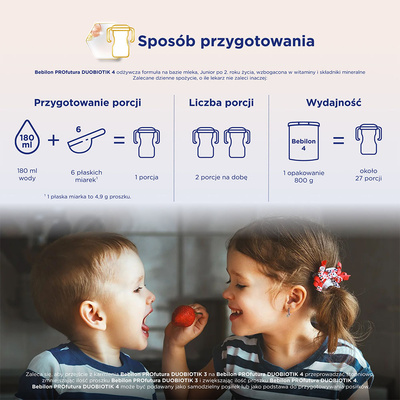 Bebilon PROfutura DUOBIOTIK 4 odżywcza formuła na bazie mleka po 2. roku życia ZESTAW 6 x 800 g