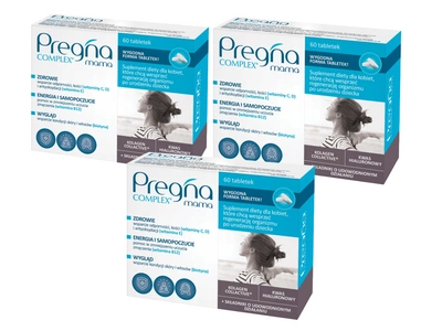 Pregna COMPLEX Mama witaminy dla mam WSPARCIE PO PORODZIE ZESTAW 3 x 60 tabletek