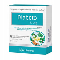 Starpharma Diabeto Strong utrzymanie prawidłowego poziomu cukru we krwi 30 tabletek