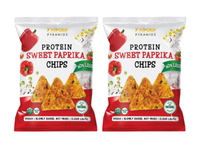Popcrop chrupki piramidki proteinowe o smaku słodkiej papryki bezglutenowe ZESTAW 2 x 60 g