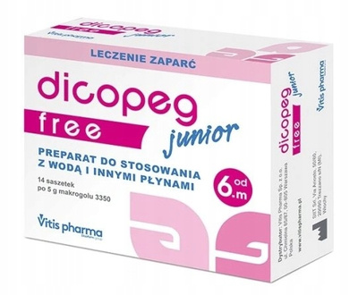 Dicopeg Free Junior ułatwia wypróżnianie DLA DZIECI 14 saszetek