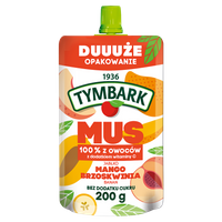 Tymbark Mus 100 % z owoców jabłko mango brzoskwinia banan 200 g