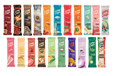 LONG CHIPS ogromny zestaw różne smaki 21 opakowań
