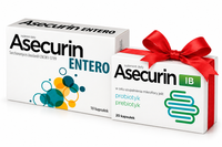 Asecurin Entero szczep drożdży probiotycznych 10 kapsułek + Asecurin IB GRATIS!