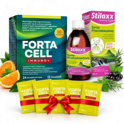 Goodwill Fortacell Immuno+ i syrop 200 ml ZESTAW NA ODPORNOŚĆ + GRATIS!