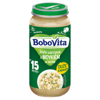 BoboVita Białe warzywa z indykiem w sosie po 15 miesiącu 250 g