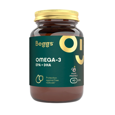 Beggs piękno od środka zestaw dwóch suplementów na włosy, skórę i paznokcie oraz olej rybi 