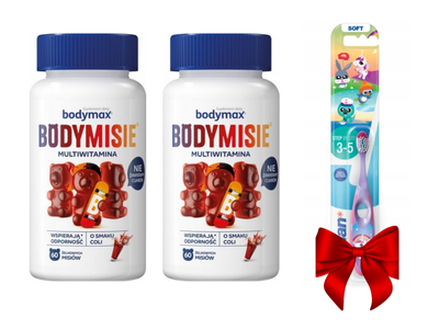 Bodymax Bodymisie żelki o smaku coli ZESTAW 2 x 60 sztuk + SZCZOTECZKA GRATIS!