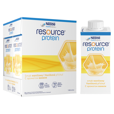 Nestlé Resource Protein Preparat odżywczy w płynie smak waniliowy 800 ml (4 x 200 ml)