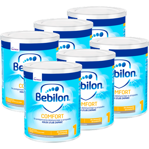 Bebilon Comfort 1 Żywność specjalnego przeznaczenia medycznego dla niemowląt od urodzenia ZESTAW 6x400 g