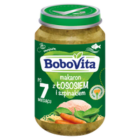 BoboVita Makaron z łososiem i szpinakiem po 7 miesiącu 190 g
