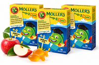 Moller's Omega-3 Rybki smak jabłkowy żelki odporność tran odporność ZESTAW 3 x 36 sztuk