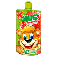 Kubuś Mus 100% truskawka jabłko banan marchew ZESTAW 6 x 100 g