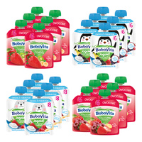 BoboVita Jogomi! Deserek z owocami jagodowymi i bananem 80g