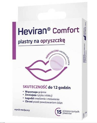 Heviran Comfort Plastry na opryszczkę 15 szt.