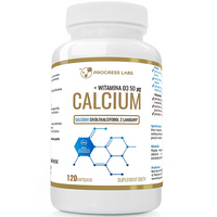 Progress Labs Calcium Wapń 1000 mg Witamina D3 50 mcg 120 kapsułek