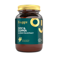 Beggs Zinc + Copper + Green tea extract ODPORNOŚĆ WITALNOŚĆ 60 kapsułek