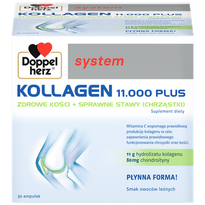 Doppelherz Kolagen 11000 plus + Kolagen 1000 na stawy i kości