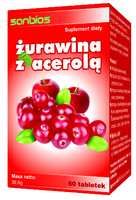 SANBIOS żurawina z acerolą pokrzywa skrzyp UKŁAD MOCZOWY 60 tabletek