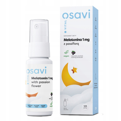 OSAVI melatonina z passiflorą spray doustna dobry sen czarna porzeczka 25 ml