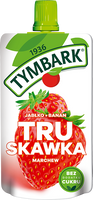 Tymbark Mus 100 % z owoców i marchwi truskawka jabłko banan marchew 120 g