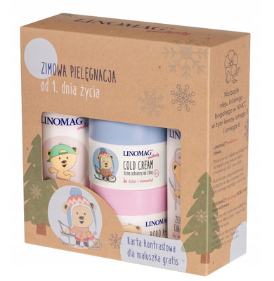 Linomag zimowa pielęgnacja cold cream zestaw od 1 dnia życia + GRATIS dla maluszka