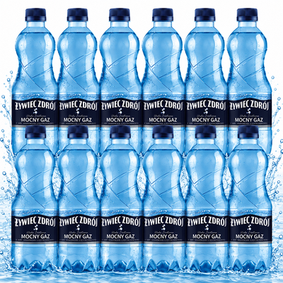 Żywiec Zdrój Mocny Gaz Woda źródlana ZESTAW 12 x 1 l