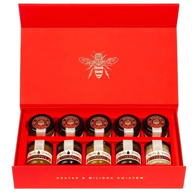 Miód Premium Gold zestaw prezentowy miody eleganckie opakowanie 10x40g 400g