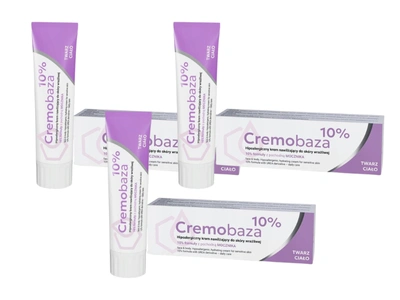 Cremobaza 10% krem półtłusty do skóry wrażliwej i skłonnej do alergii ZESTAW 3 x 30 g