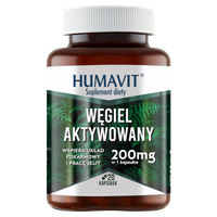 Humavit Suplement diety węgiel aktywowany 200 mg układ pokarmowy 20 kapsułek