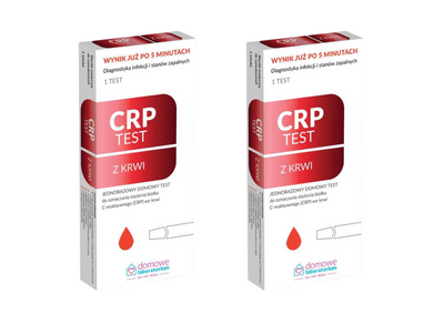 CRP test na stężenie białka C-reaktywnego we krwi ZESTAW 2 x 1 sztuka