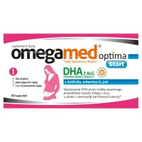 Omegamed Optima Start DHA z alg dla kobiet planujących ciążę i w pierwszych miesiącach ciąży 30 kapsułek