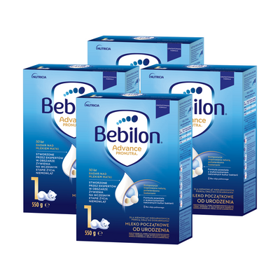 Bebilon 1 Pronutra Advance, mleko początkowe od urodzenia ZESTAW 4 x 550 g
