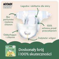 Moomin Baby 1 Newborn 2–5 kg (25 szt), eko pieluszki