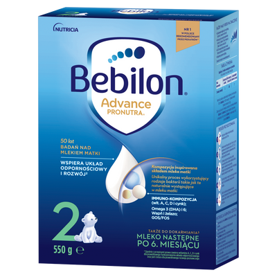 Bebilon 2 Advance Pronutra mleko następne po 6. miesiącu ZESTAW 3 x 550 g