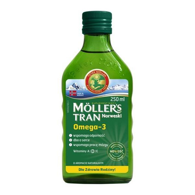 Mollers Tran Norweski o aromacie naturalnym ODPORNOŚĆ 250 ml 