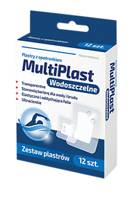 Multiplast Wodoszczelne plastry z opatrunkiem oddychające 12 sztuk