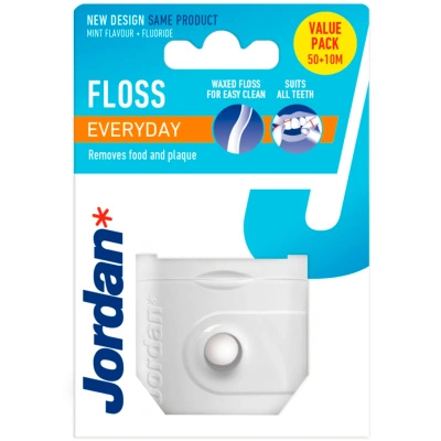 Jordan Everyday Floss nić dentystyczna woskowana miętowa 60 m