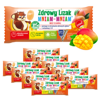 Zdrowy lizak dla dzieci mniam mniam z witaminami smak mango ZESTAW 10 sztuk