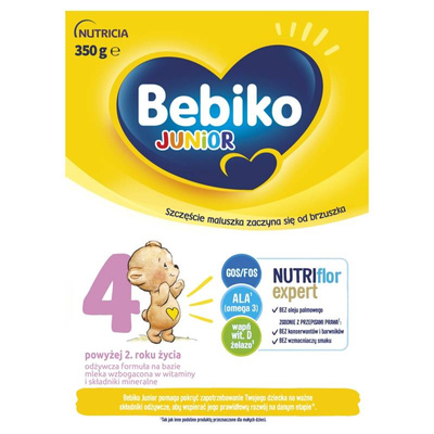 Bebiko Junior 4 Mleko modyfikowane proszek powyżej 2 roku życia ZESTAW 5 x 350 g