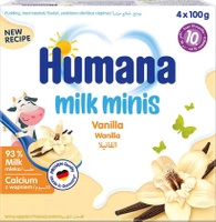 Humana Milk Minis Budyń waniliowy po 8. miesiącu 400 g (4 x 100 g) KRÓTKA DATA