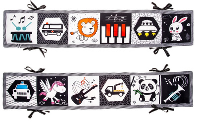 Bocioland książeczka kontrastowa króliczek ochraniacz na szczebelki 1 sztuka 